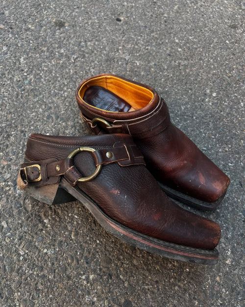 AGED SADDLE BOOTS