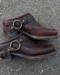 AGED SADDLE BOOTS